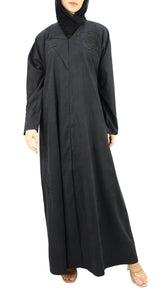 Elegant Coat Style With Beads Abaya