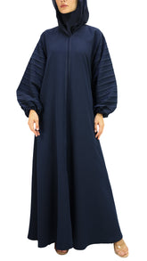 Classic Pleated Sleeve Abaya