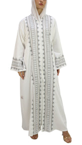 Elegant Handwork Embroidered Abaya With Beads