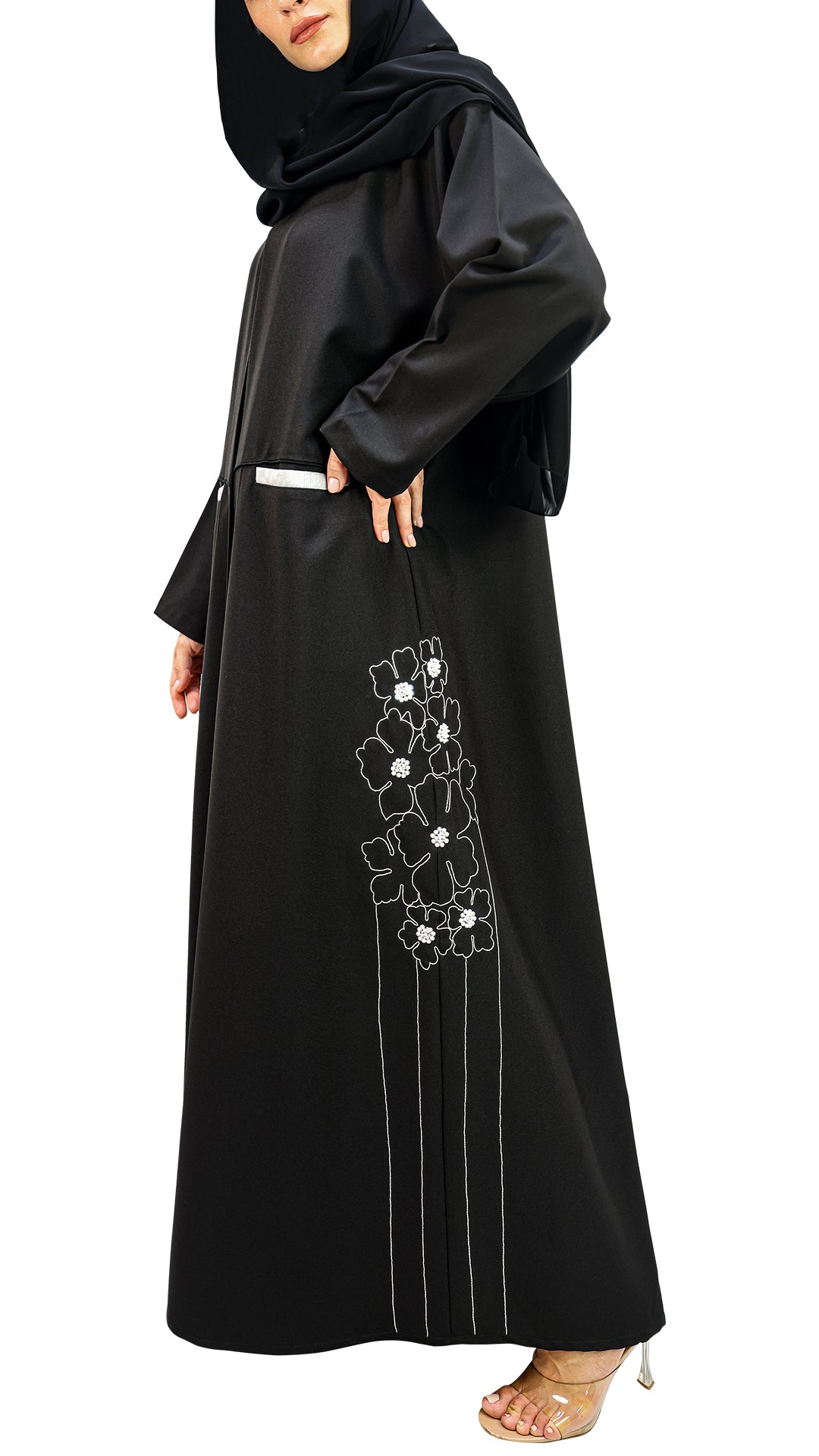 Elegant Embroidered Abaya