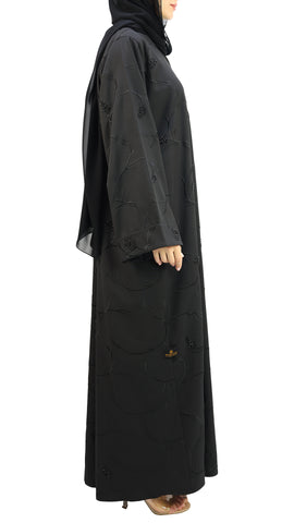 Elegant Handwork Embroidered with Beads Abaya