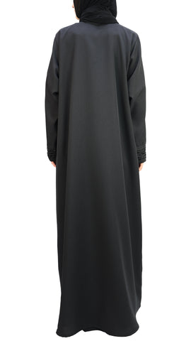 Elegant Coat Style With Beads Abaya