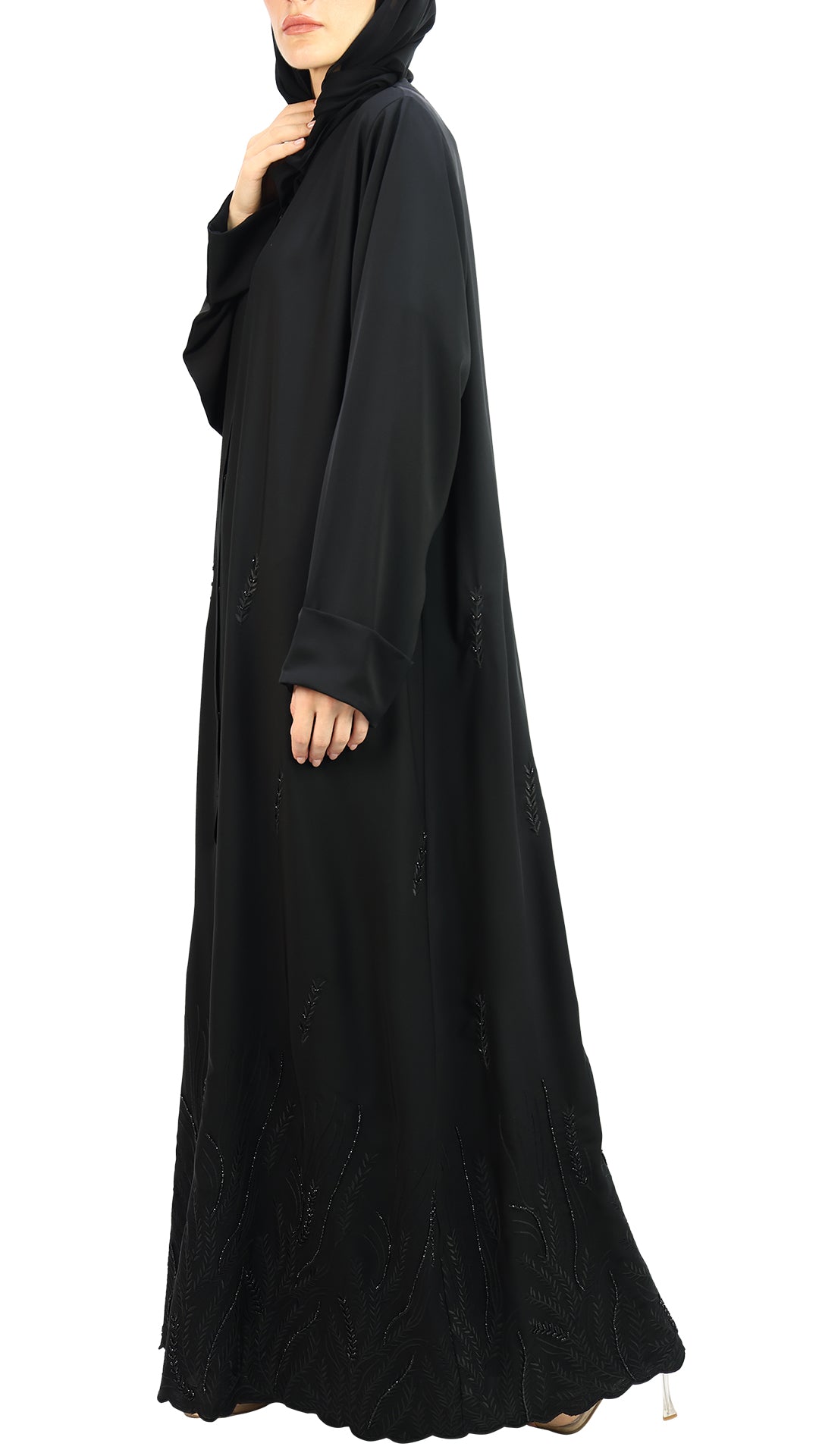 Elegant Handwork Embroidered with Beads Abaya
