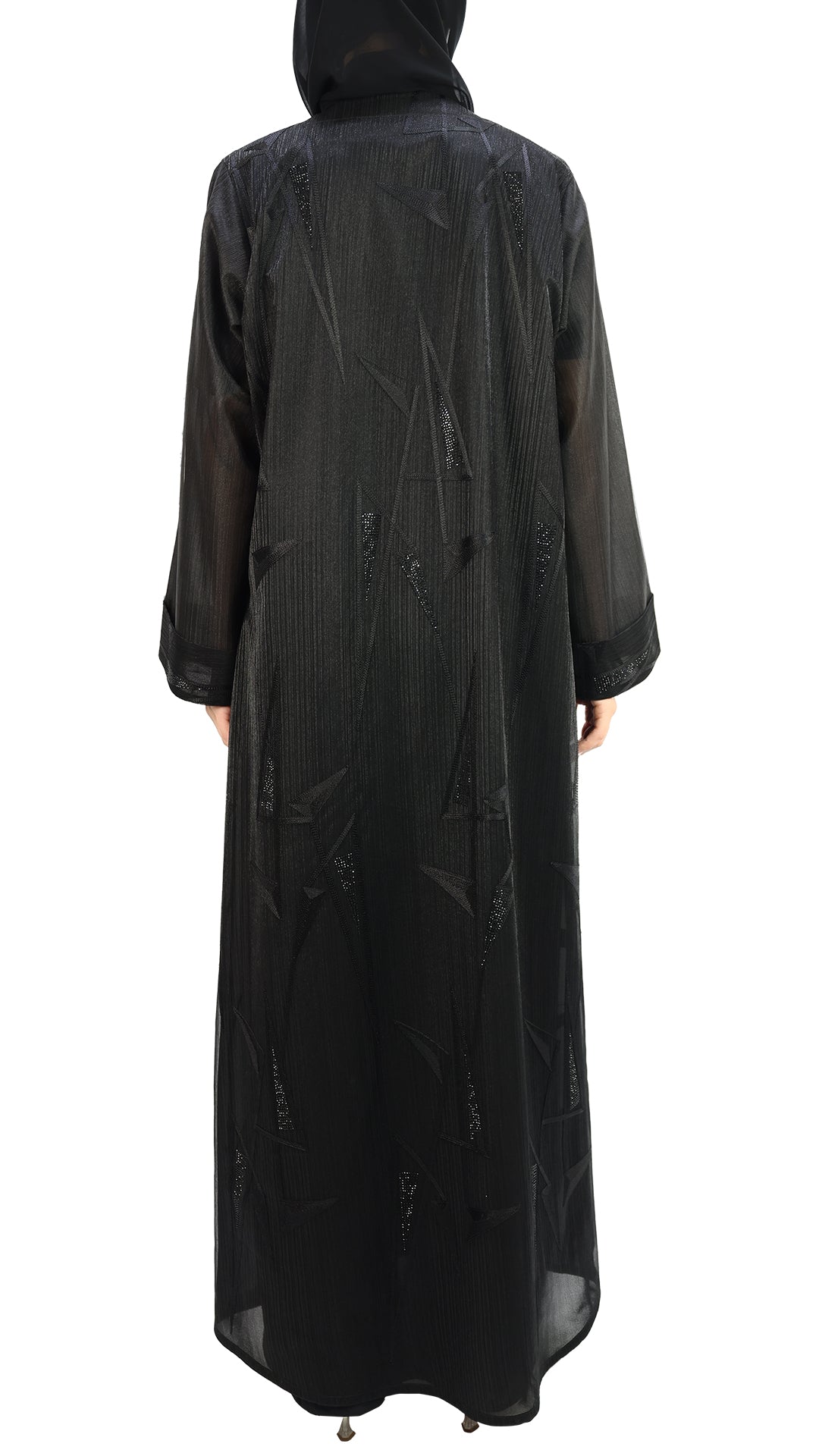 Elegant Embroidery and Handwork Chiffon Abaya