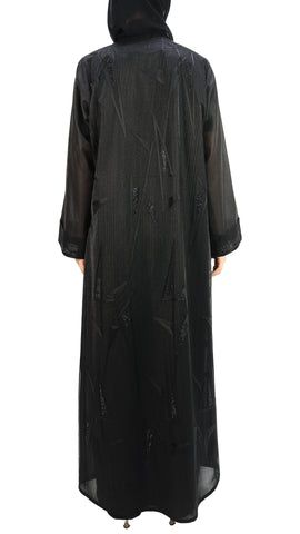 Elegant Embroidery and Handwork Chiffon Abaya