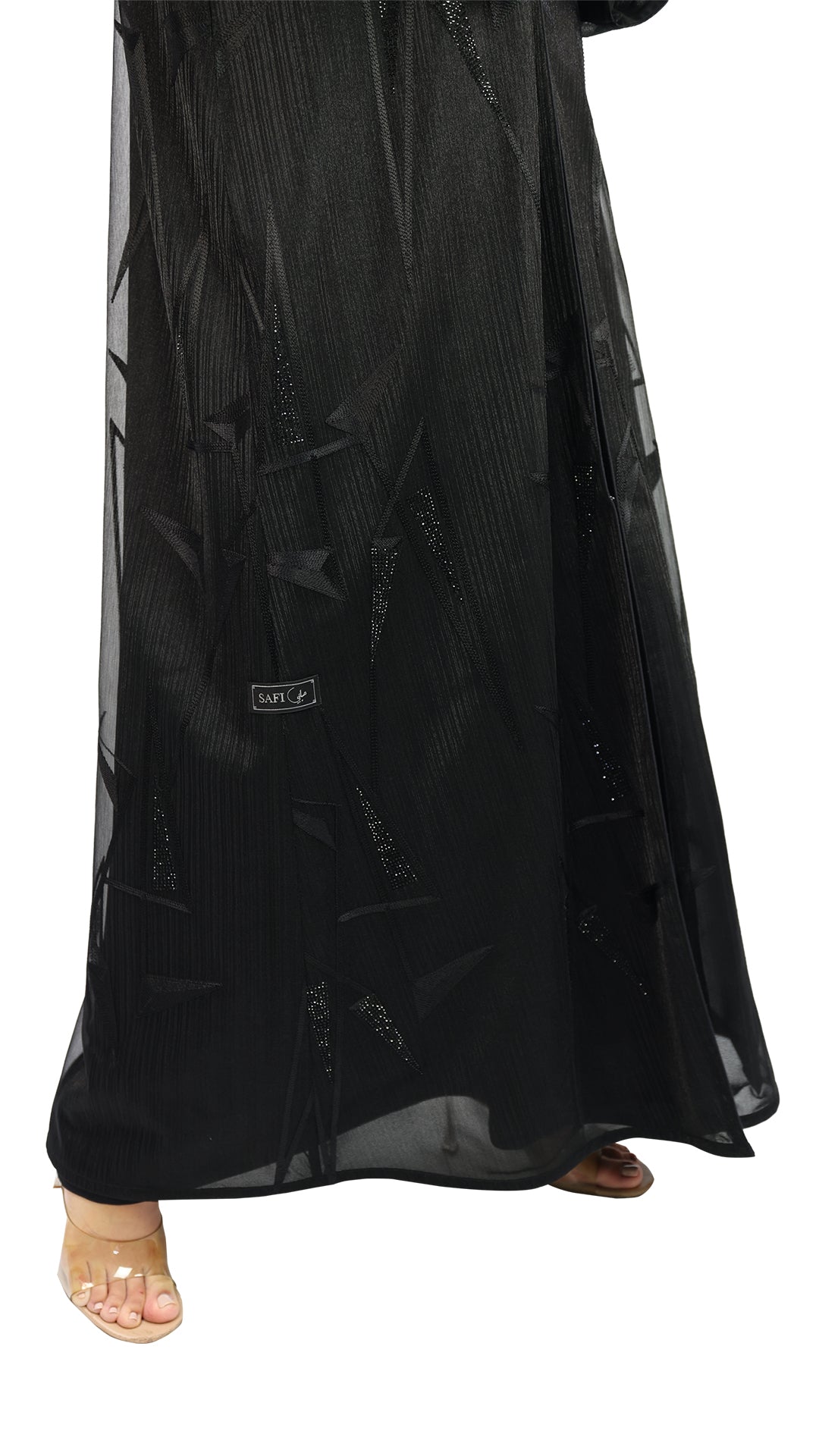 Elegant Embroidery and Handwork Chiffon Abaya