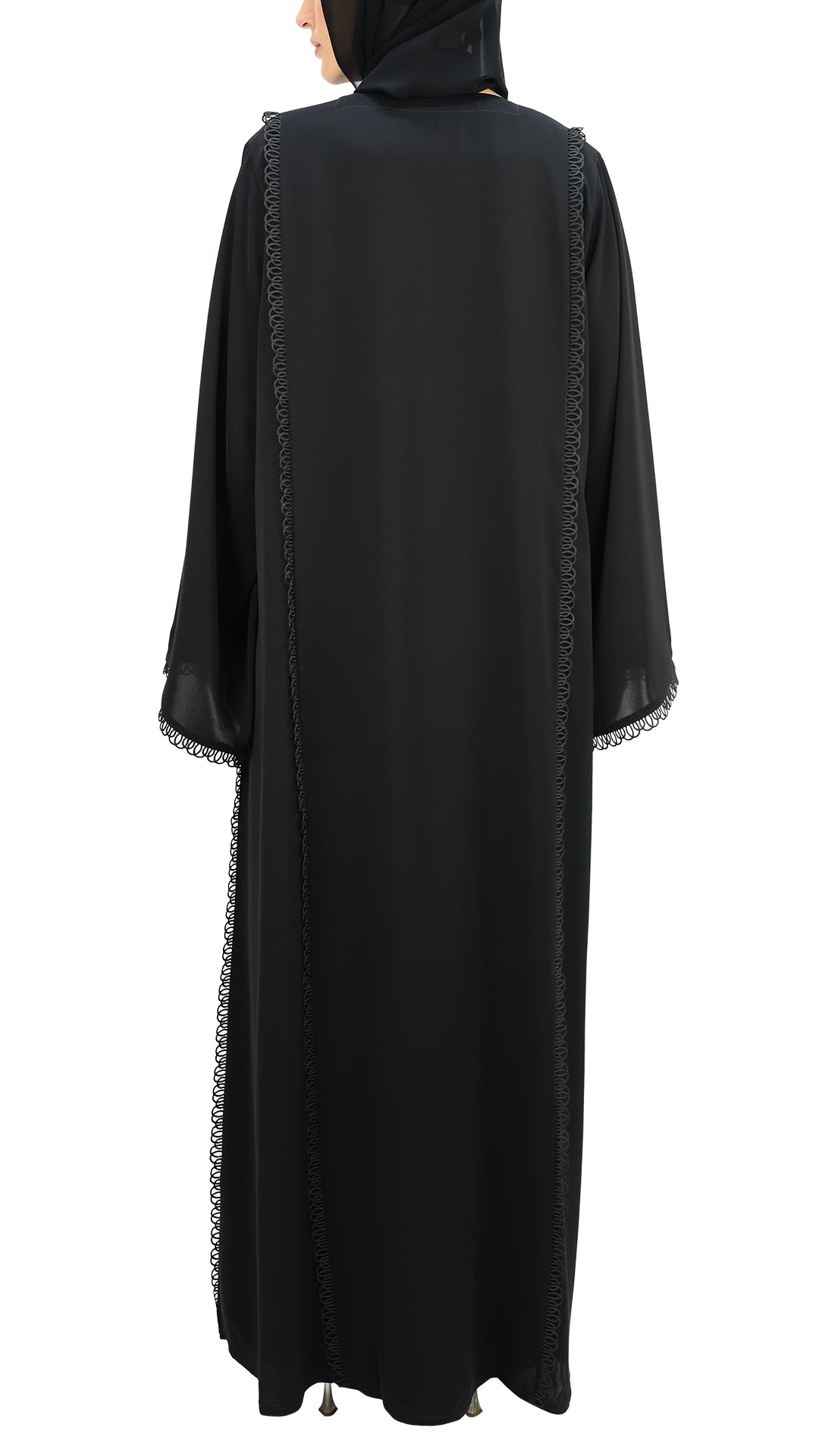 Classic Lace Work Abaya