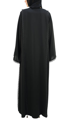 Classic Lace Work Abaya