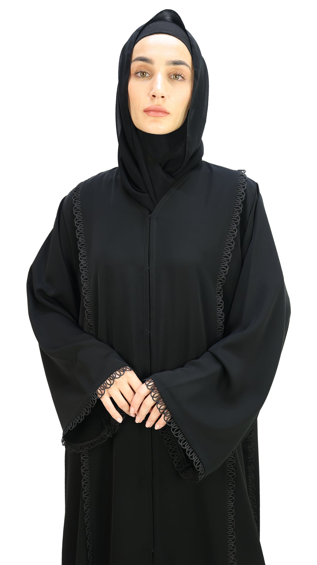 Classic Lace Work Abaya