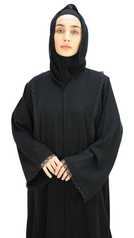 Classic Lace Work Abaya