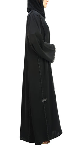 Classic Lace Work Abaya