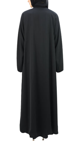 Elegant Double Face Thread Fall Edge Abaya