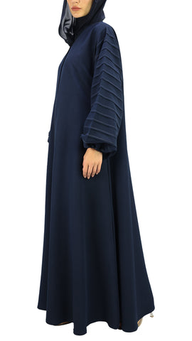 Classic Pleated Sleeve Abaya