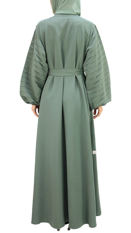 Classic Pleated Sleeve Abaya