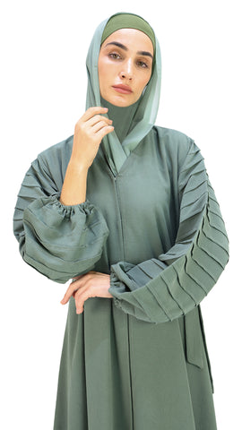Classic Pleated Sleeve Abaya