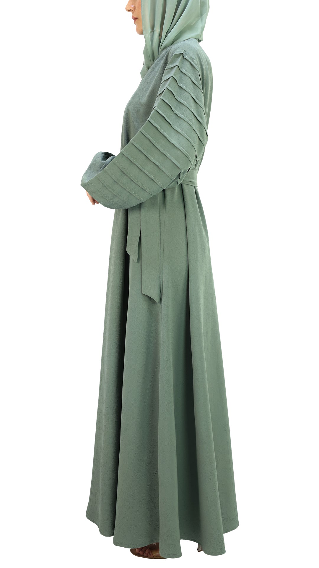 Classic Pleated Sleeve Abaya