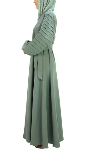 Classic Pleated Sleeve Abaya
