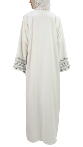 Elegant Handwork Embroidered Abaya With Beads