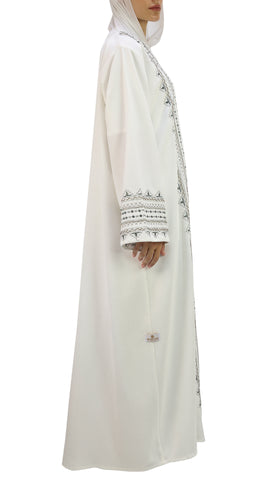 Elegant Handwork Embroidered Abaya With Beads