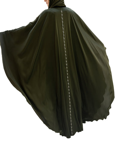 Premium crepe farasha with embroidery exclusive design